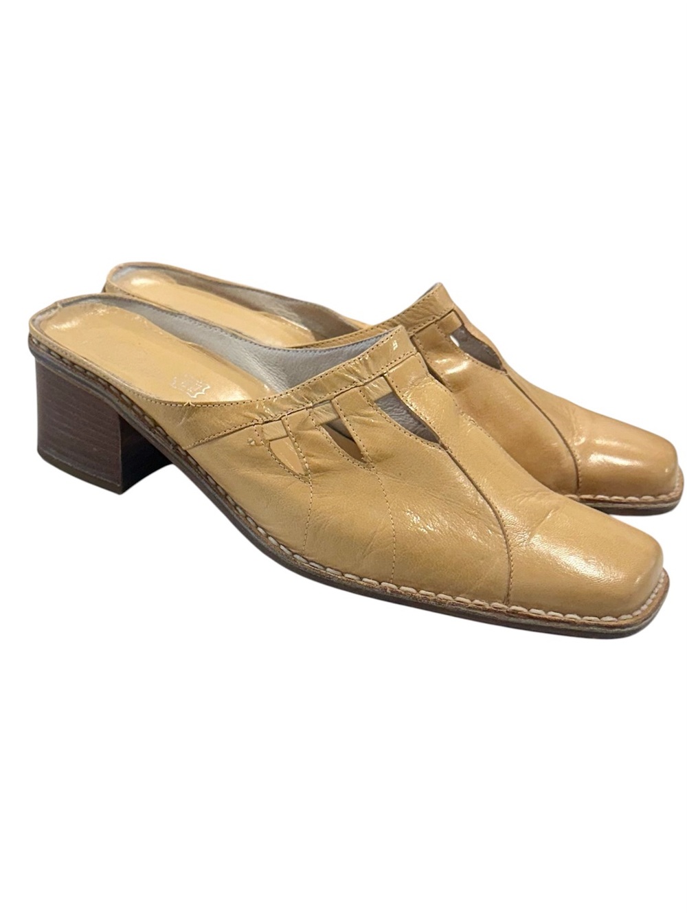 Italian Leather Slip-On Mules in Tan - EU 40 US 9.5 - Picture 6 of 7
